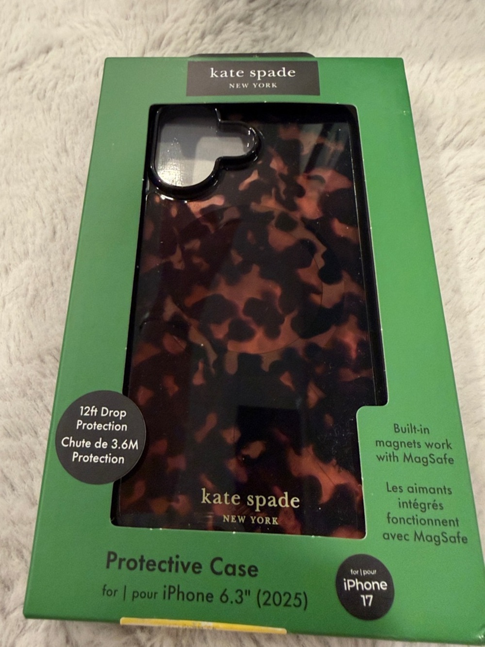 kate spade Brown Tortoiseshell iPhone 17 Case with MagSafe